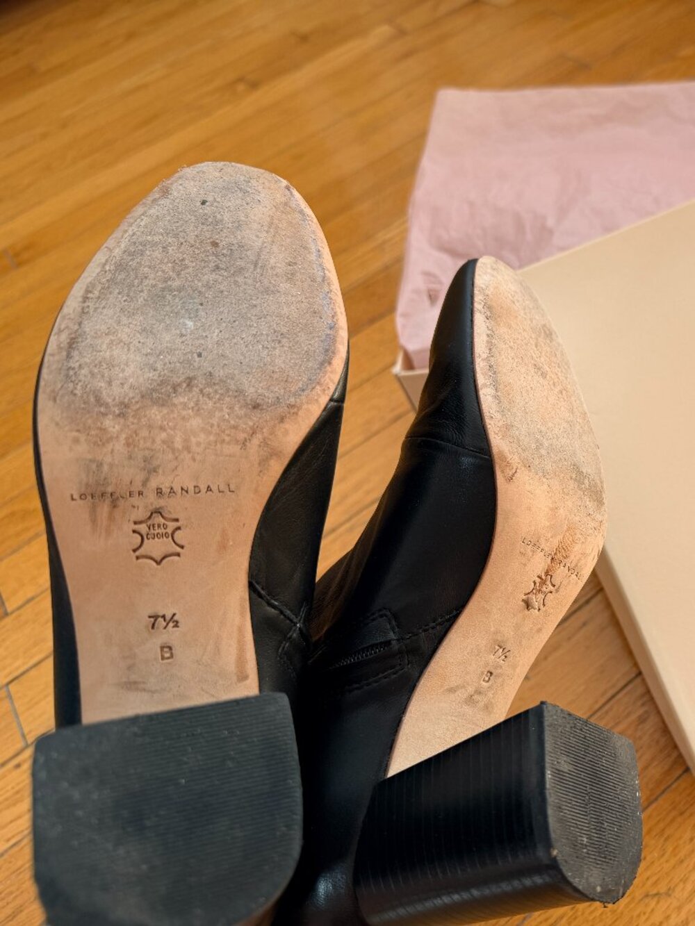 Loeffler Randall Elise Leather Ankle Boots (Gently worn)